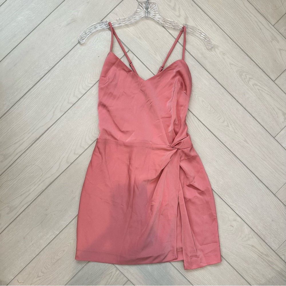 Pink Criss Cross Back Mini Dress